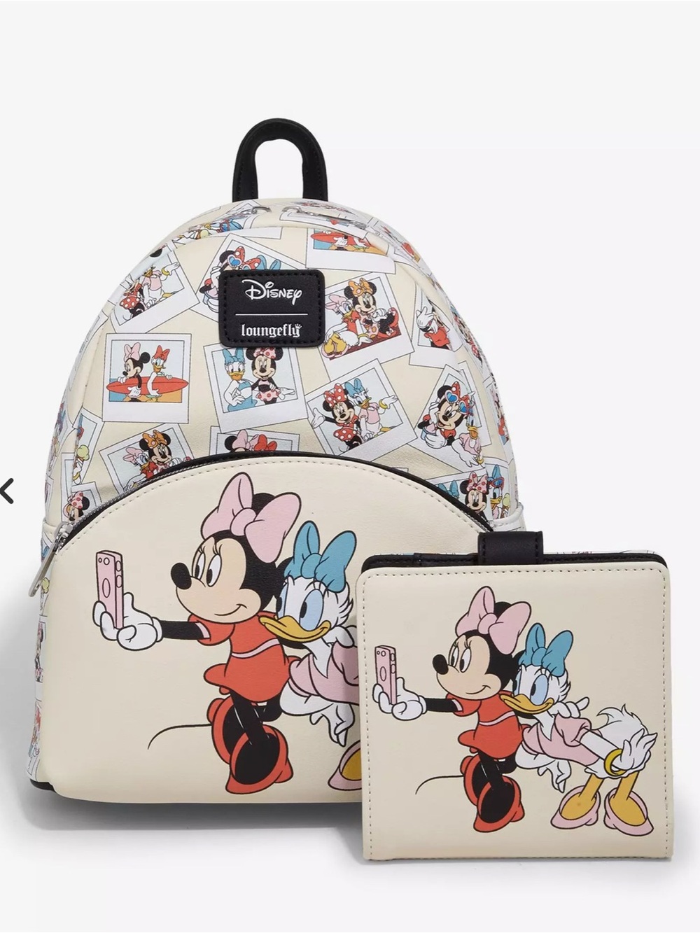 Loungefly Disney Minnie Mouse & Daisy Duck Mini Backpack n matching wallet.
